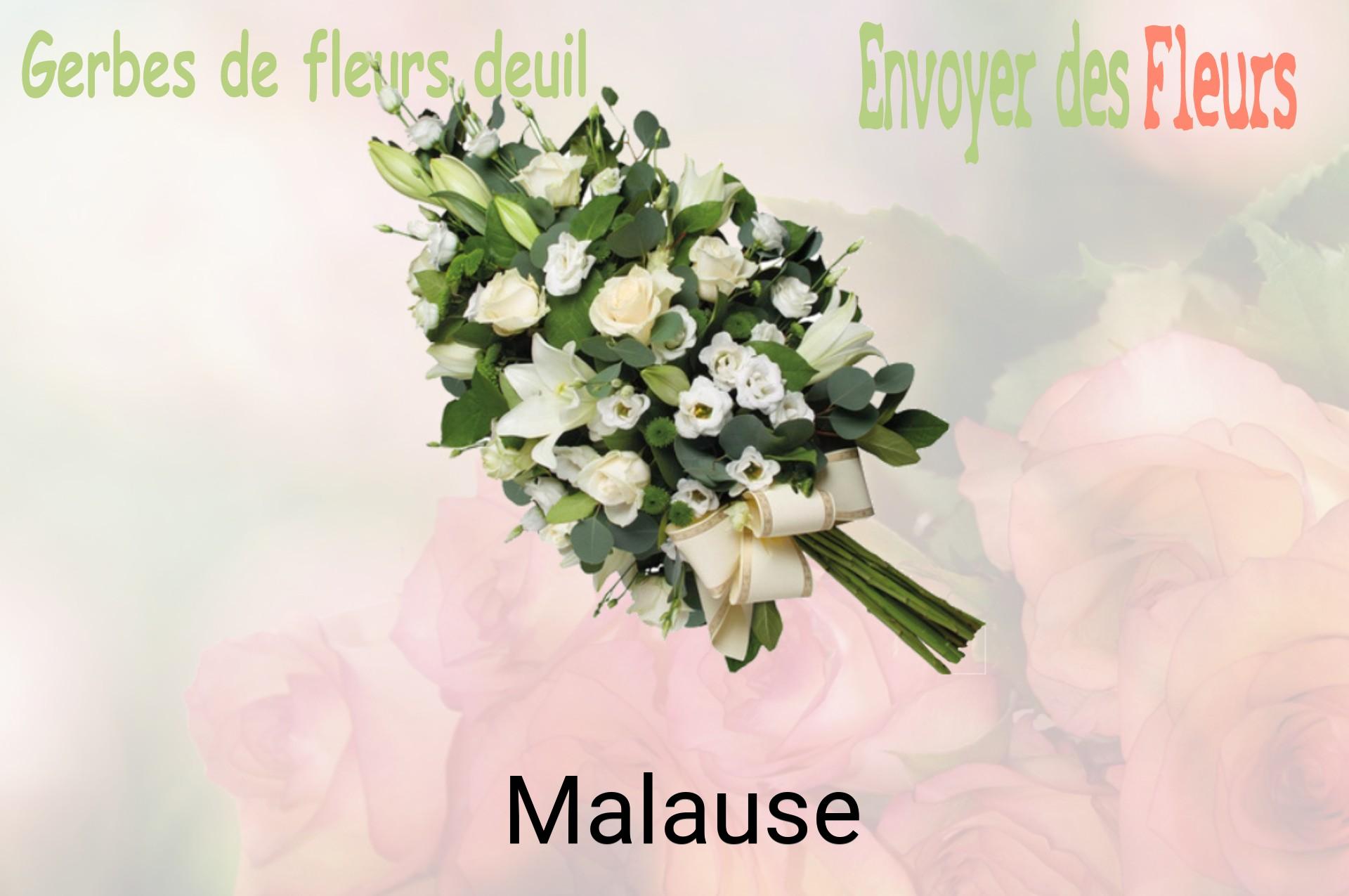 Gerbe de fleurs de deuil livrée à Malause